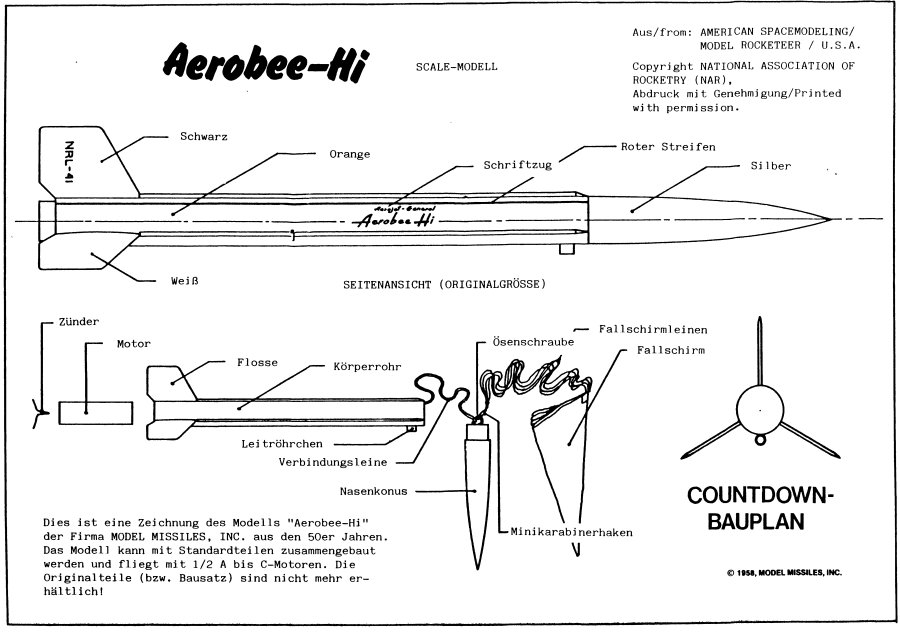 Modellrakete Aerobee-Hi